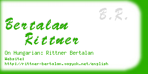 bertalan rittner business card